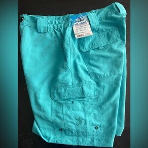 Brand New M Peacock Blue Reel Legends performance outfitters shorta